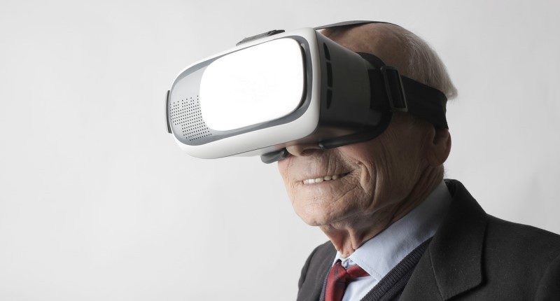Man with VR goggles