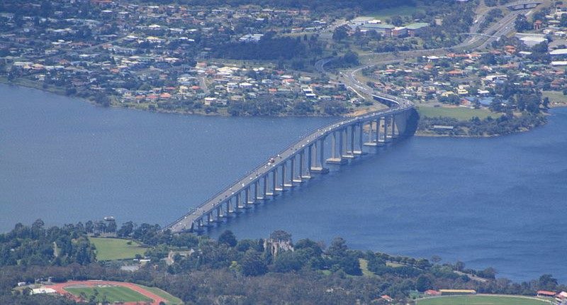 Hobart bridge river mount wellington