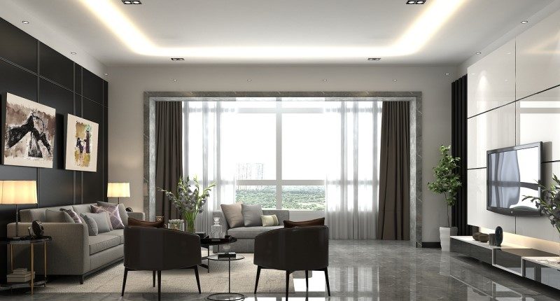 big living room luxury style apartment