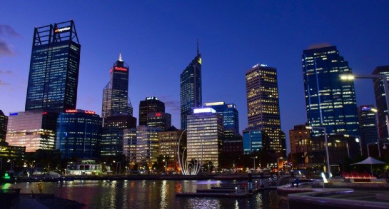 Perth skyline night