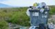 trash dump in field