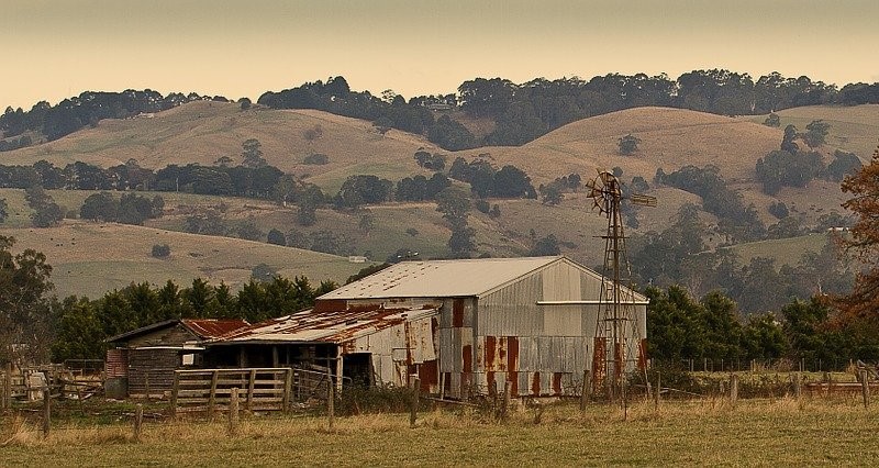 farm stead on australian farm