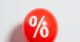 Balloon with percentage symbol