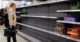 Empty shelves