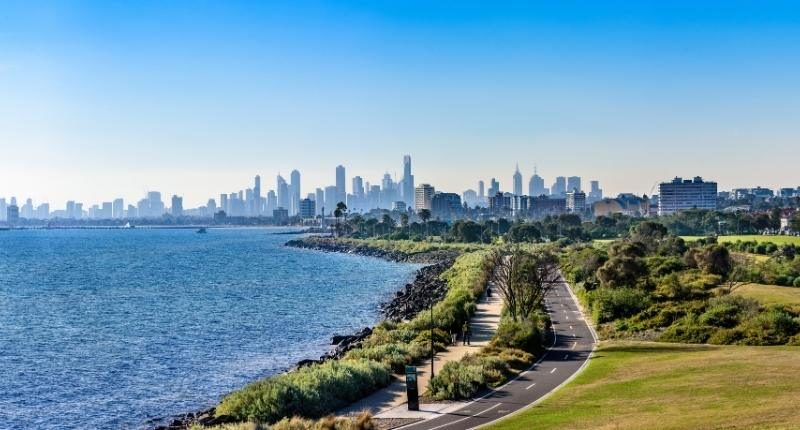 Melbourne coast skyline