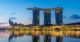 marina bay sands at dawn