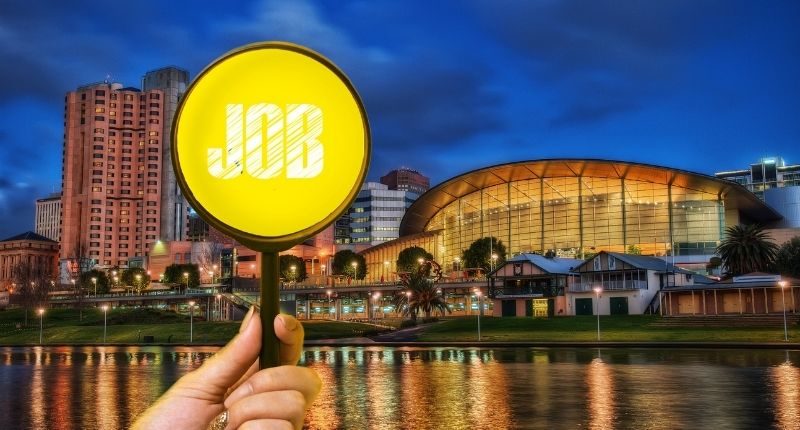job search magnifying glass adelaide foreshore