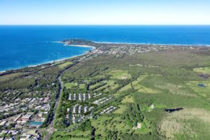 Byron Bay aerial shot