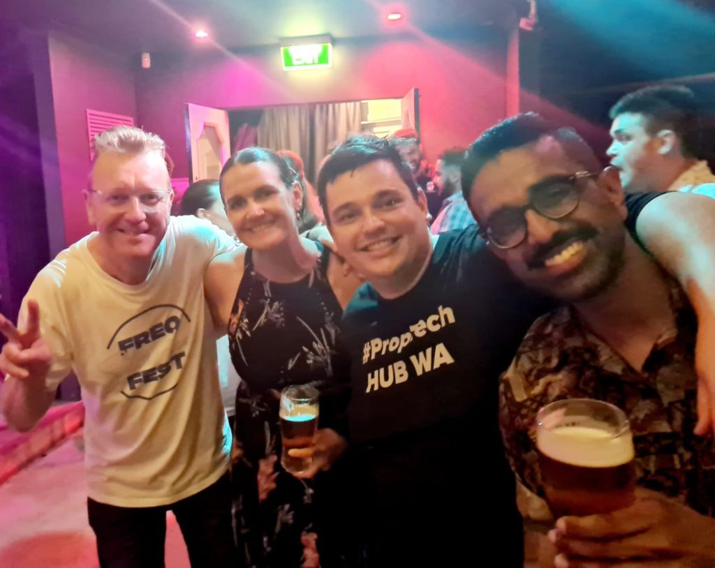 Charlie, Sarah, Cullum and Prash at the Freo Start Up Fest 2021