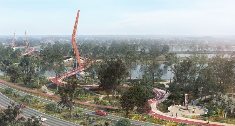 proposed perth causeway pedestrian cycling bridge