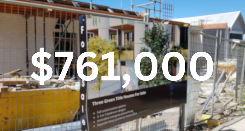 australian property prices soared to a new median peak of 761000 dollars