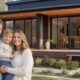 A couple happy with their beautiful modular home